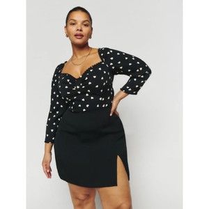 Women's Reformation Margot side-slit mini skirt